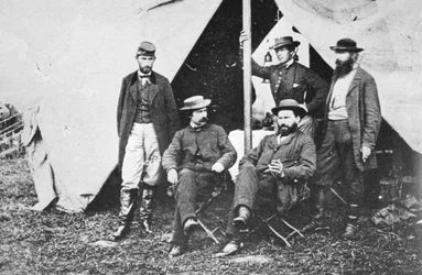 Allan Pinkerton in Antietam nach der Schlacht, 1862